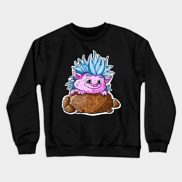 Rock Troll Crewneck Sweatshirt by siriusreno